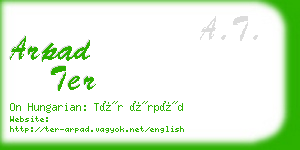 arpad ter business card